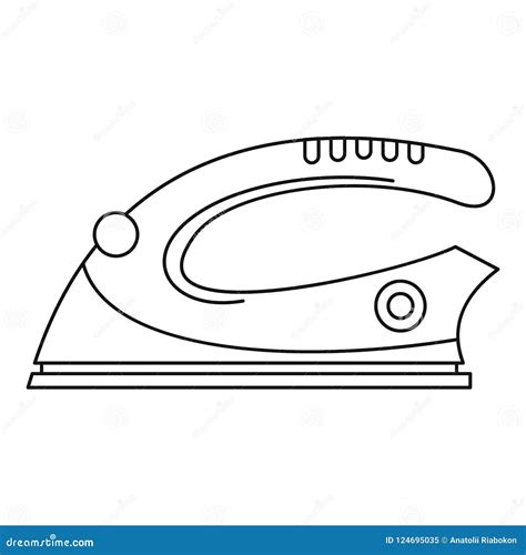 modern iron icon outline style stock illustration illustration