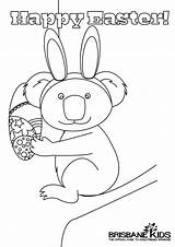 Easter Colouring Australian Pages Au Kids Print Koala Themed Pdf Brisbanekids sketch template