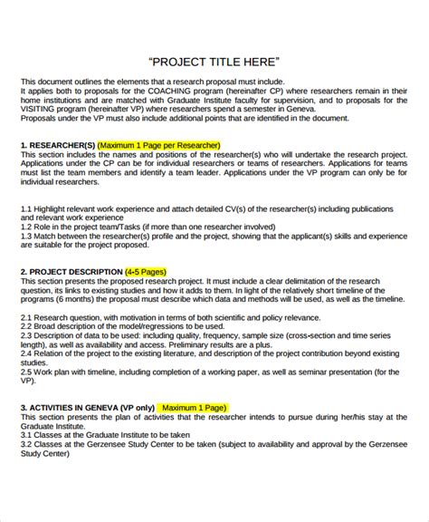 research project proposals  research proposal examples samples