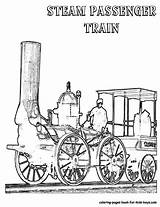 Coloring Train Pages Steam Engine sketch template
