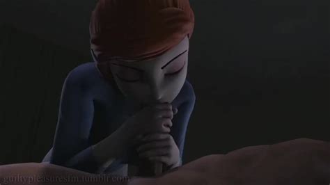 sfm gwen blowjob superhero luscious