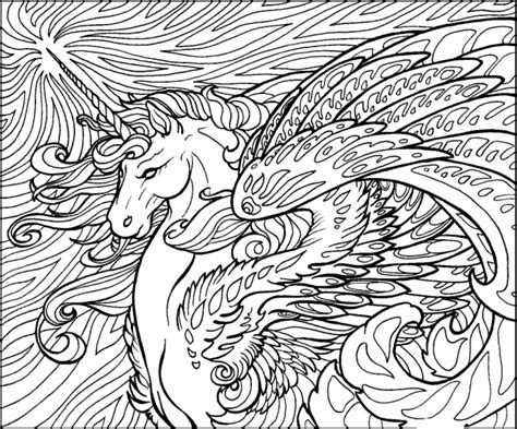 printable unicorn coloring pages  adults pl