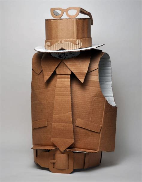 everyday inspiration cardboard man cardboard costume cardboard