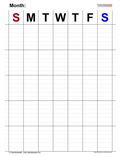 monthly planner templates   format