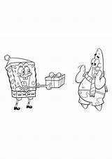 Christmas Spongebob Patrick Coloring Pages Tree Make sketch template