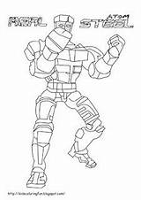 Atom Real Steel Robot Coloring Pages Ordinary Compassion Character Even He Main Just People Show sketch template