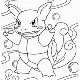 Wartortle Pages Coloring Blastoise Pokemon Template Squirtle sketch template