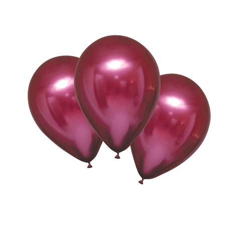 chrome ballonnen granaatappel rood luxe  stuks feestbazaarnl