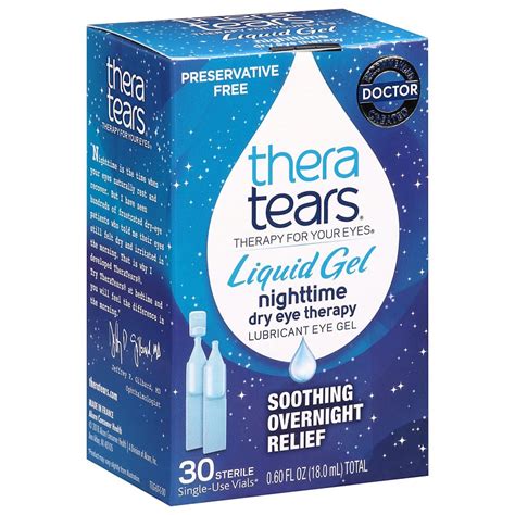 Theratears Nighttime Gel Eye Vials Shop Eye And Ear Care At H E B