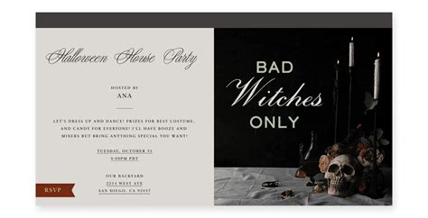 scary good halloween party invitation ideas wording paperless post