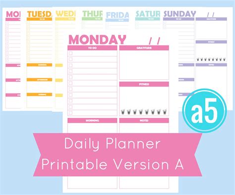 printable planner pages  planner inserts  planner