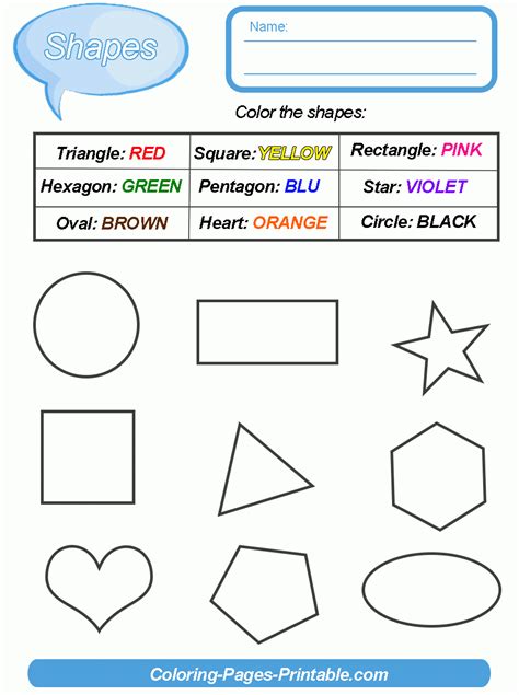 printable shapes worksheets  toddlers  preschoolers