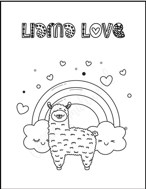 insanely cute llama coloring pages cassie smallwood