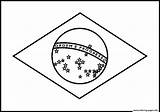 Flag Coloring Brazil Kids Pages Printable Color Print sketch template