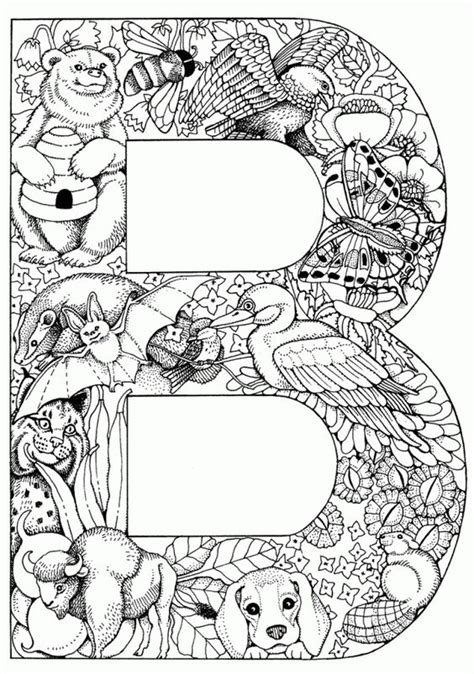printable letters letter  coloring  adult colouring pages