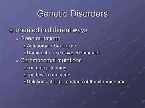 Ppt Genetic Disorders Powerpoint Presentation Free Download Id 6063118
