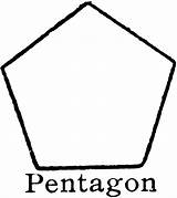 Pentagon Shape Clipart Large Sides Shapes Straight Cliparts Sided Polygon Five Polygons Clip Edu Etc Dimensional Small Library Triangles Lines sketch template