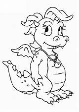 Coloring Pages Cartoon Tales Dragon sketch template