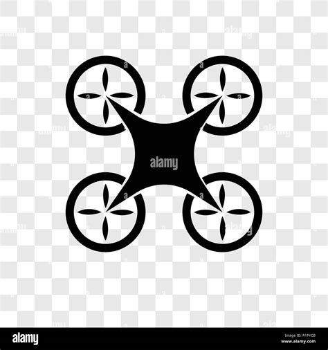 drone vector icon isolated  transparent background drone transparency logo concept stock