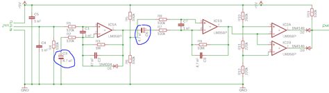 operational amplifier problem  finding capacitors purpose  pir circuit electrical