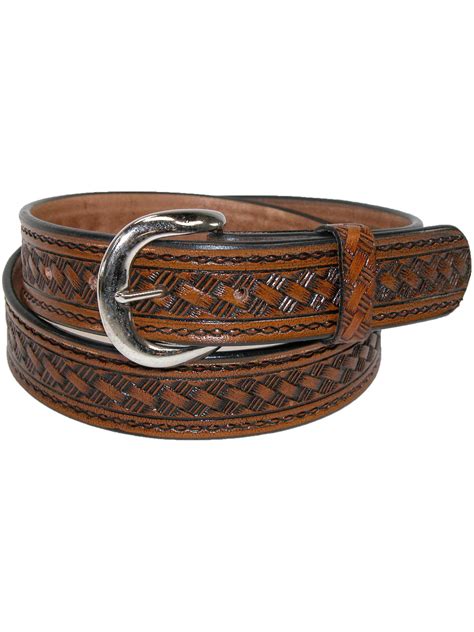 size  mens big tall leather western belt  removable buckle brown walmartcom