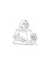 Coloring Nicolaus Copernicus Mendel Gregor Pages Johann sketch template