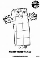 Numberblocks Funhousetoys Numbers Puppet Finger Dibujo Six sketch template