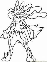 Lucario Colorare Lycanroc Pokémon Kadabra Nocturna Disegni Beedrill sketch template