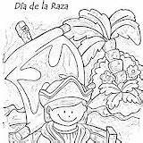 Hispanidad Pintar Descubrimiento Celebrar Festivos Carteles Haz Niñas Motivo Pretende Disfrute sketch template