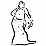 Fat Woman Silhouette Dreamstime Elegant Flower Illustrations Vectors sketch template