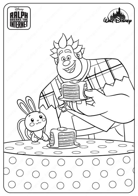 ralph breaks  internet fun bun coloring pages coloring pages