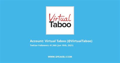 Virtual Taboo Twitter Followers Statistics Analytics Speakrj Stats