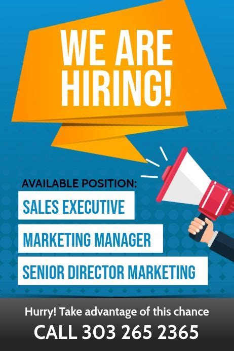 hiring poster hiring poster   hiring promote small business