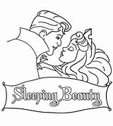Sleeping Beauty Coloring Aurora Prince Kiss Phillip Princess Going Color sketch template