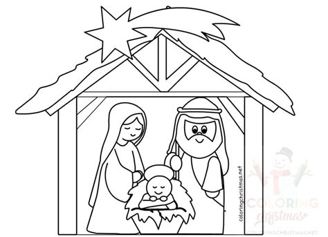 christmas nativity scene  baby jesus coloring christmas