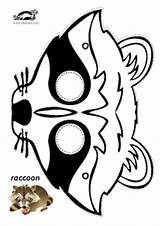 Raccoon Fasching Krokotak Masks Karneval Activite Animés Masque Manuelle Visuels Masques Dessins Activité Foret Papier Caretas sketch template