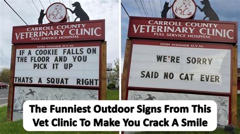 The Funniest Outdoor Signs From This Vet Clinic To Make You Crack A
