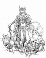 Norse Goddess Freyja Freya Coloriages Pagan Diosa Yahoo Freyr Mygodpictures Drawing Déesse Warrior Mythologie Printable Vikings Chariot Deities Polivalente Scandinavie sketch template