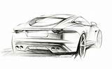 Jaguar Type Coupe Coloring Pages Sketch Sketches Interior sketch template