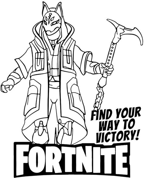fortnite drift coloring page  print topcoloringpagesnet