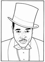 Coloring Duke Ellington sketch template