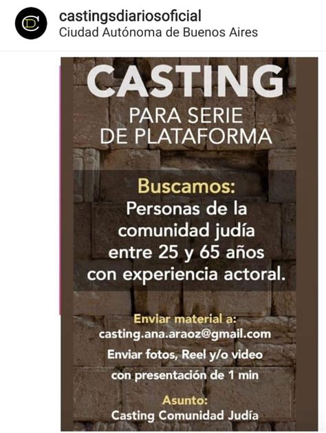 Casting En Buenos Aires Se Busca Para Serie De Plataforma Personas