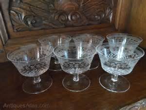 antiques atlas set of victorian etched champagne sundae
