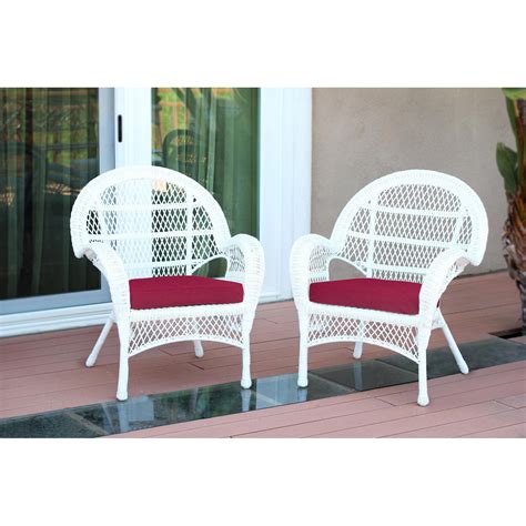 jeco santa maria wicker patio chairs  optional cushion set   walmartcom