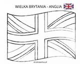 Flaga Wielkiej Brytanii Anglii Kolorowanka Druku Wydrukuj Malowankę Drukowanka sketch template