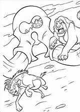 Kleurplaat Simba Hyena King Leeuwenkoning Valt Stemmen sketch template