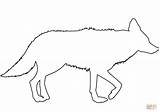 Coyote Outline sketch template