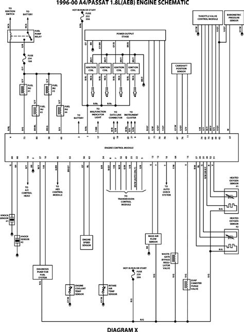 wiringdiagrams engine schematics wiring diagram  audi   vw passat