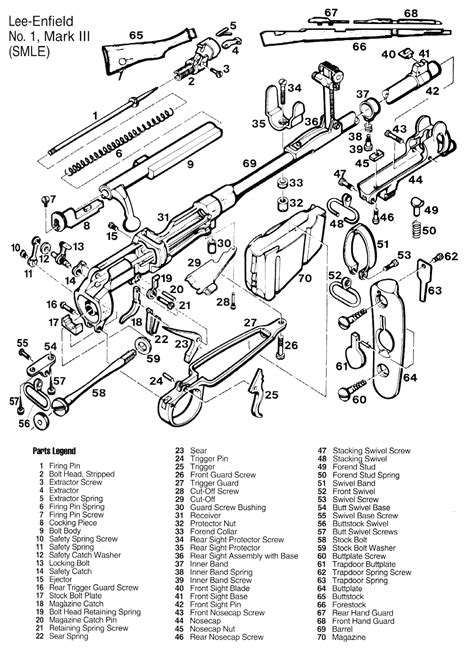 parts diagram  smle mkiii lee enfield pinterest