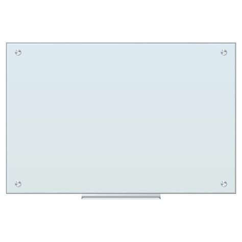 Glass Dry Erase Board 36 X 24 Inches White Frosted Surface Frameless